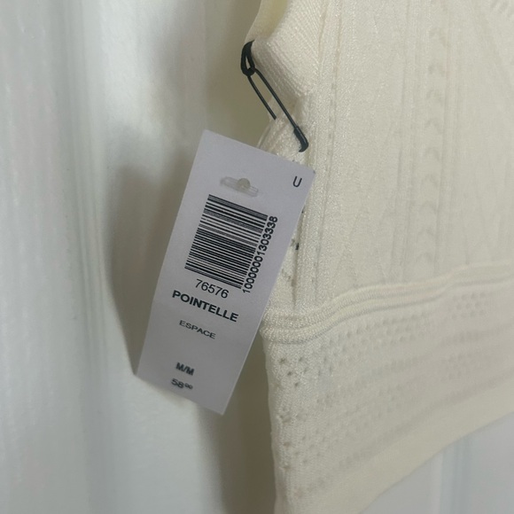 Babaton aritzia pointelle knit tank white new e space crop top - Picture 5 of 6